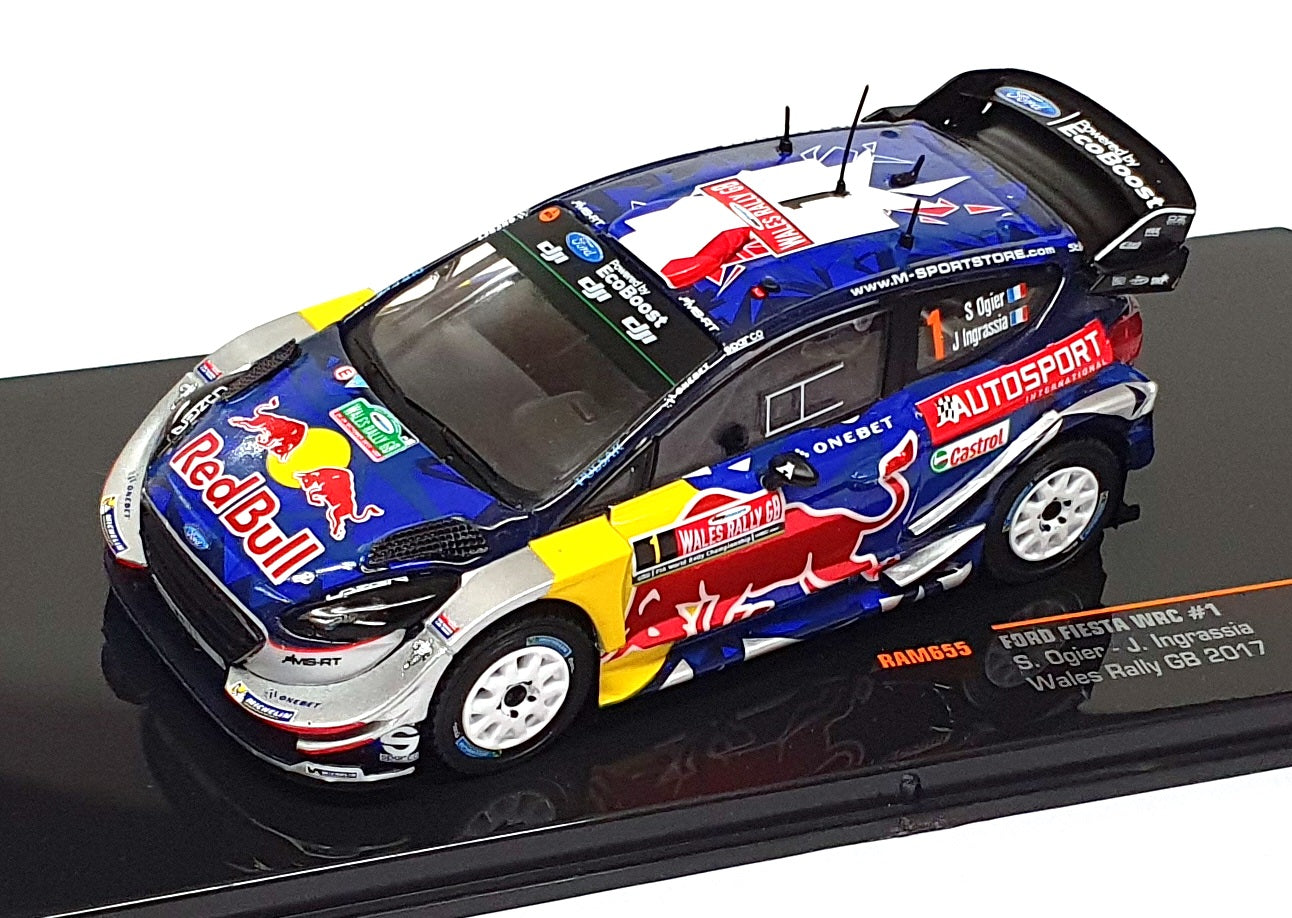 Ixo 1/43 Scale RAM655 - Ford Fiesta WRC #1 Wales Rally 2017 Ogier/Ingrassia