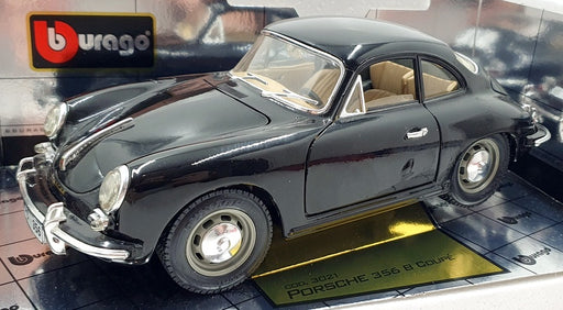 Burago 1/18 Scale Diecast 3021 - 1961 Porsche 356 B Coupe - Black