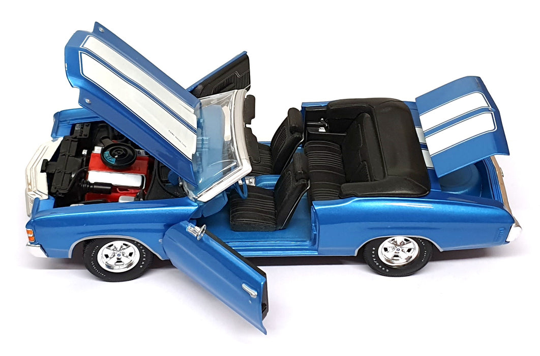 Maisto 1/18 Scale Diecast 27725A - 1971 Chevrolet Chevelle - Blue/White