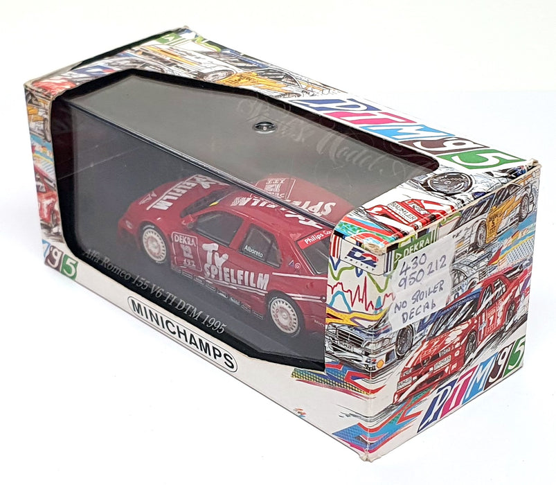 Minichamps 1/43 Scale 430 950212 - Alfa Romeo 155 V6 TI DTM '95 #12 Alboreto