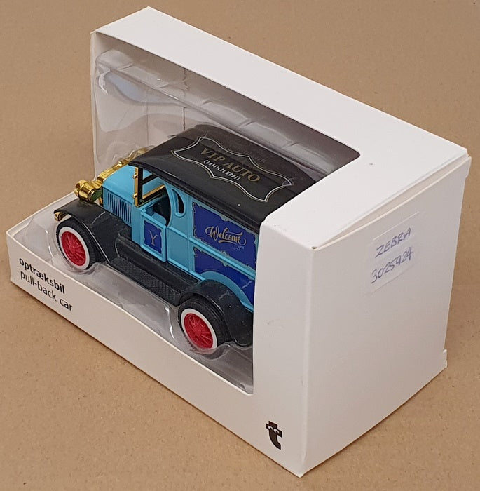 Zebra Appx 10cm Long Diecast 3025924 - Pull Back Toy Model Van - Blue/Black
