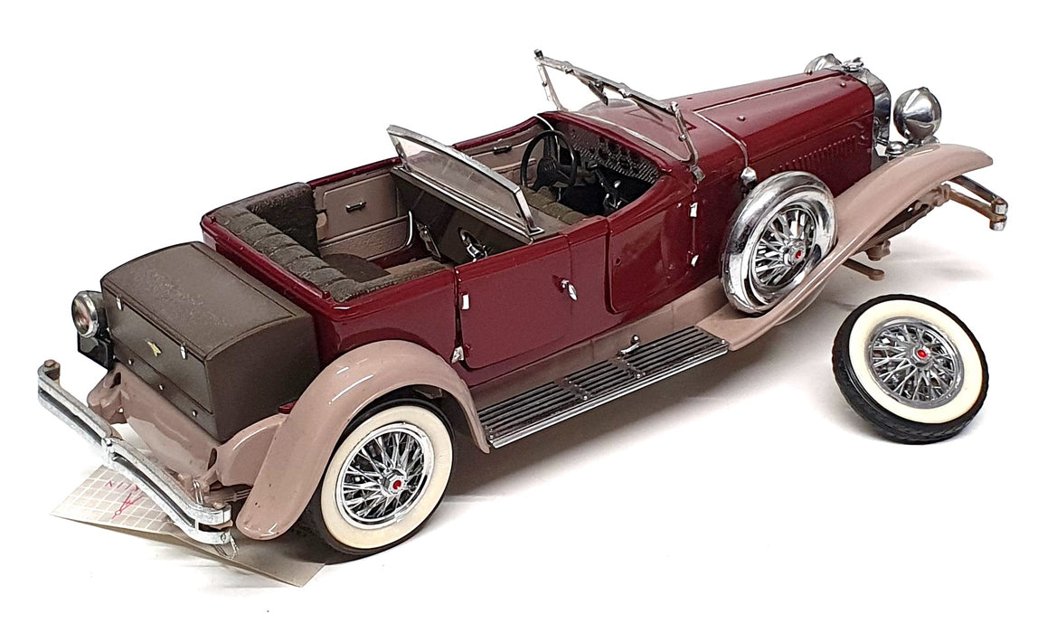 Franklin Mint 1/24 Scale 31025F - 1930 Duesenberg J Derham - Maroon/Beige