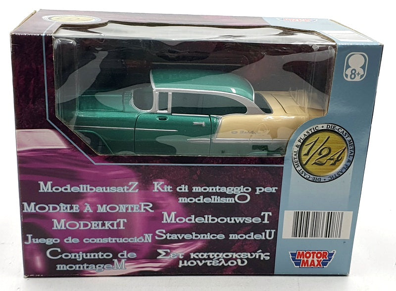 Motor Max 1/24 Scale Model Kit 864088 - 1955 Chevrolet Bel Air - Green/Cream