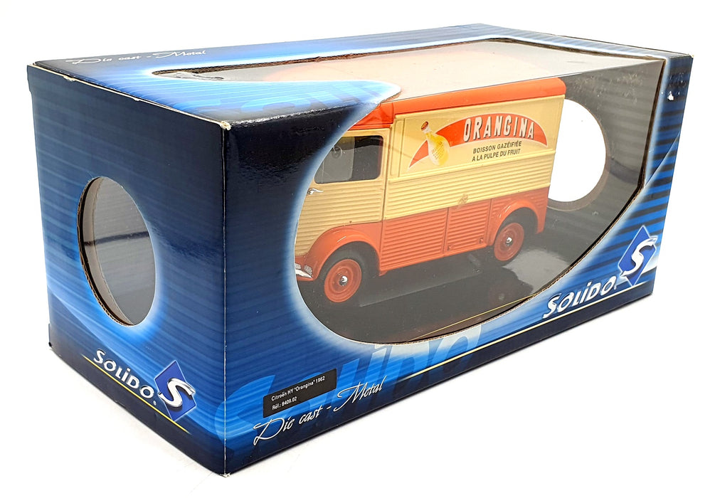 Solido 1/21 Scale Diecast 8409.02 - Citroen HY Orangina 1962 - Orange/Cream