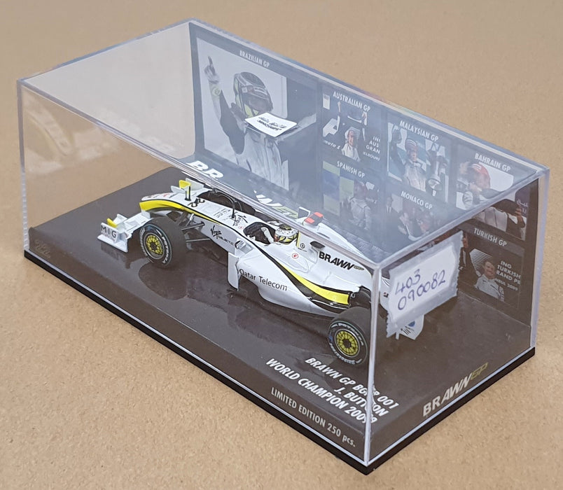 Minichamps 1/43 Scale 403 090082 - F1 Brawn GP BGP 001 Button W/Champion 2009