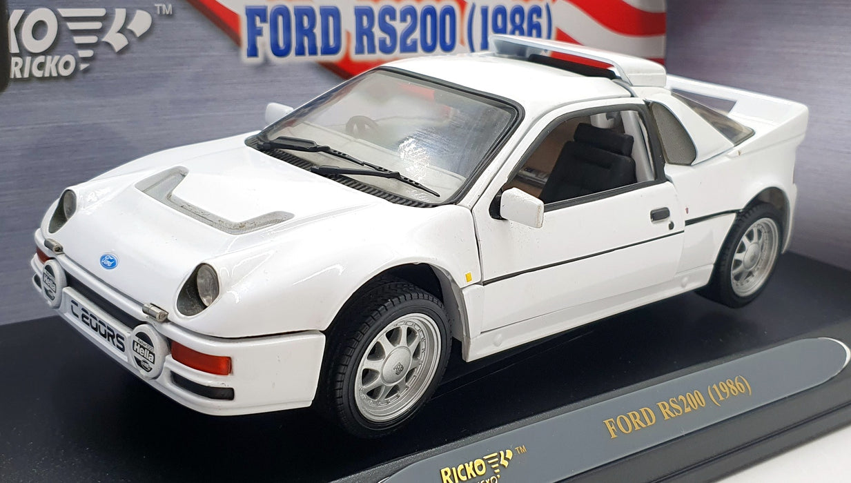 Ricko 1/18 Scale Diecast 32137 - Ford RS200 1986 - White