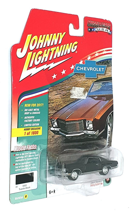 Johnny Lightning 1/64 Scale JLMC009 - 1971 Chevrolet Monte Carlo - Tuxedo Black