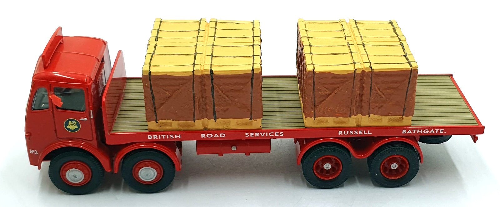 Corgi 1/50 Scale 09803 - ERF V 8 Wheel Platform Lorry With Pallet Load (BRS) Red