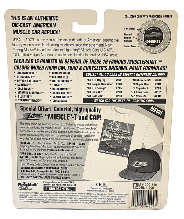 Johnny Lightning 1/64 Scale 200-140 - Muscle Cars 1965 Pontiac GTO Judge - White