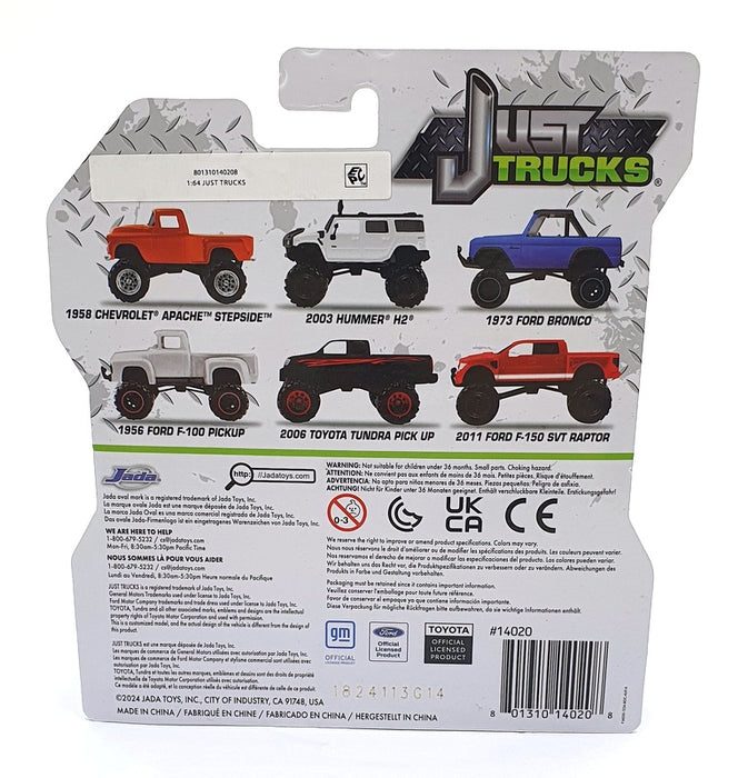 Jada Just Trucks 1/64 Scale 14020 - 1973 Ford Bronco - Blue/Black