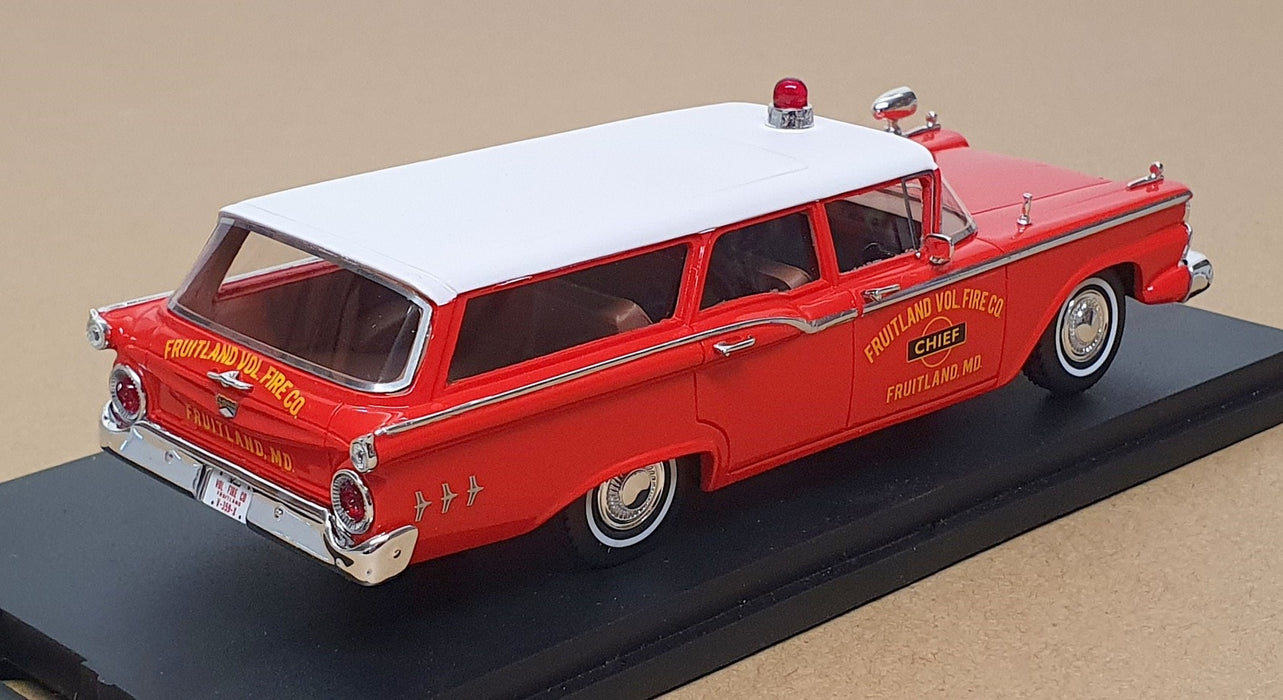 Goldvarg 1/43 Scale GC-091C - 1959 Ford Country Squire Fire Chief - Red/White