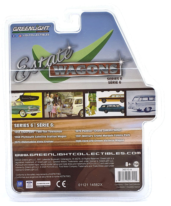 Greenlight 1/64 Scale 36010-A - 1955 Chevrolet Two-Ten Townsman - Black