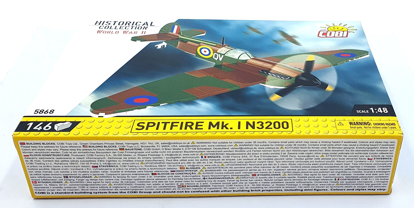 Cobi Bricks 1/48 Scale 5868 - Spitfire Mk. I N3200