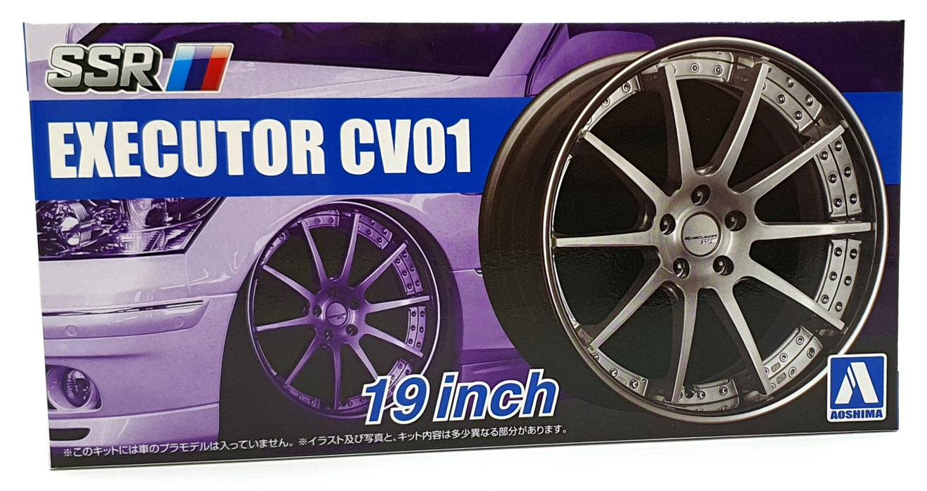 Aoshima 1/24 Scale 20292 - SSR Executor CV01 19' Wheels & Tyres Set #13
