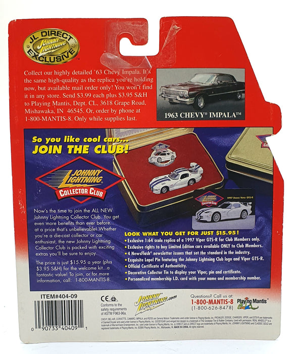 Johnny Lightning 1/64 Scale 404-09 Classic Gold '69 Chevrolet Camaro RS/SS White