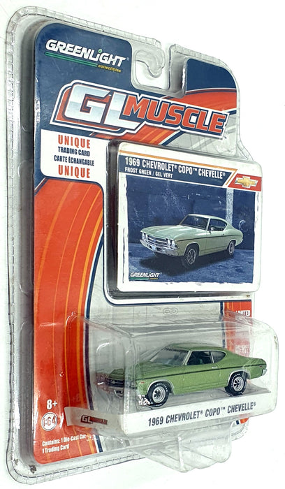 Greenlight 1/64 Scale 13090 - 1969 Chevrolet COPC Chevelle Car - Green