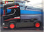 Burago 1/43 Scale Haulers Custom Cabs 18-32207 - Scania Truck - Black/Red
