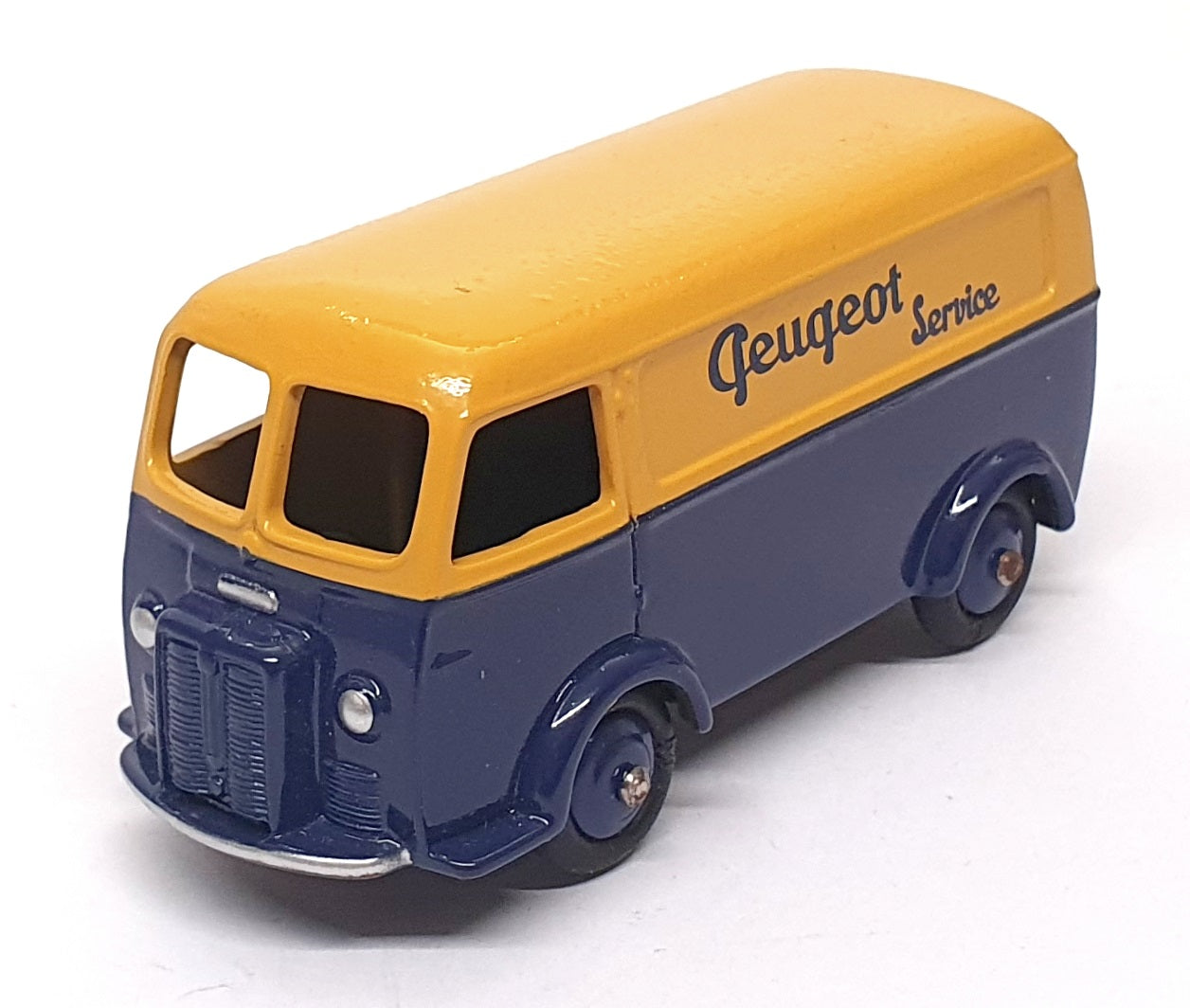 Atlas Editions Dinky Toys 25B - Peugeot Fourgon Tole Van - Mustard/Blue
