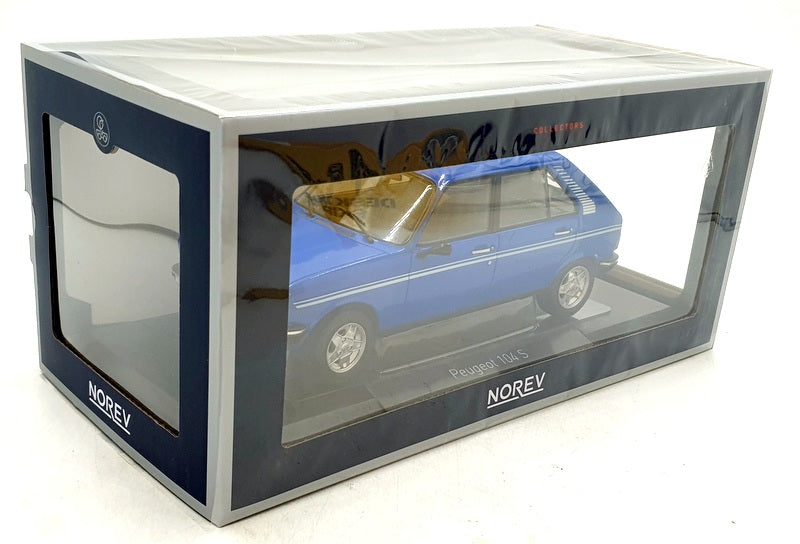 Norev 1/18 Scale Diecast 184903 - Peugeot 104 S 1981 - Ibis Blue