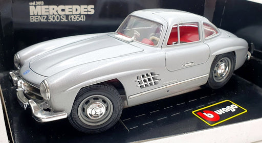 Burago 1/18 Scale Diecast 3013 - 1954 Mercedes Benz 300 SL - Silver