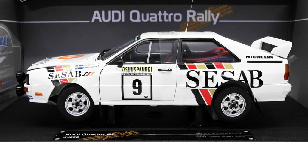 Sun Star 1/18 Scale 4230 - Audi Quattro A2 1000 Lakes Rally 1983 #9
