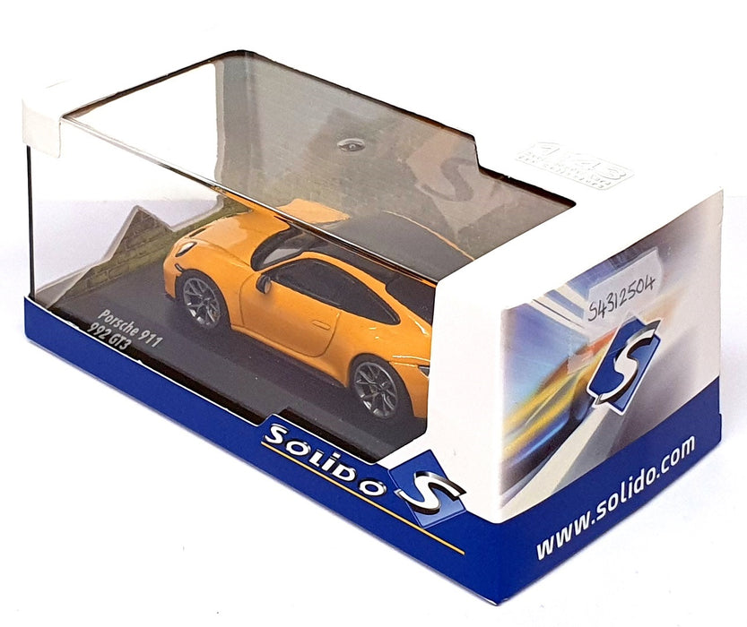 Solido 1/43 Scale Diecast S4312504 - Porsche 911 992 GT3 - Signal Yellow