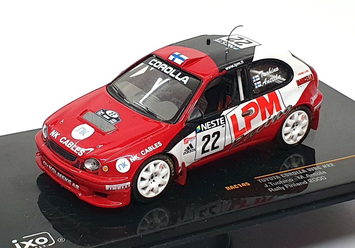 Ixo 1/43 Scale RAC145 Toyota Corolla WRC #22 Finland Rally 2000 Tuohino/Anttila