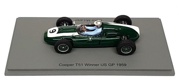 Spark 1/43 Scale S8040 - F1 Cooper T51 #9 Winner US GP 1959 Bruce McLaren