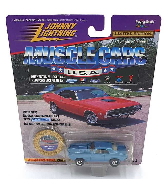 Johnny Lightning 1/64 Scale 202-03 - Muscle Cars 1969 Pontiac Firebird - Lt Blue