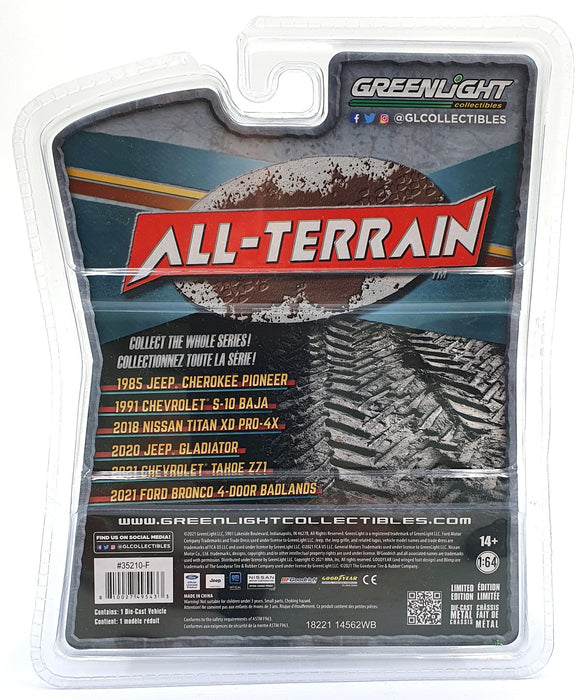 Greenlight 1/64 Scale 35210 - 2021 Ford Bronco 4-Door Badlands - Blue