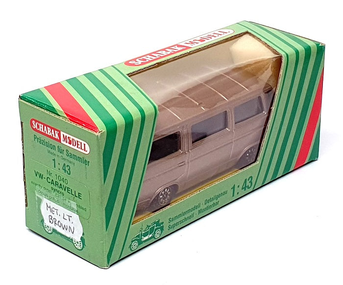 Schabak 1/43 Scale 1040 - Volkswagen Caravelle Syncro Minibus - Met. Lt. Brown