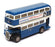 Corgi 12cm Long Diecast C599-7 - AEC Regent Bus Bradford R82 - Blue/White