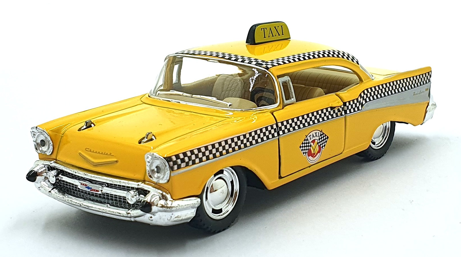 Kinsmart 1/40 Scale Pull Back & Go TY0236 - 1957 Chevrolet Be Air (Taxi)