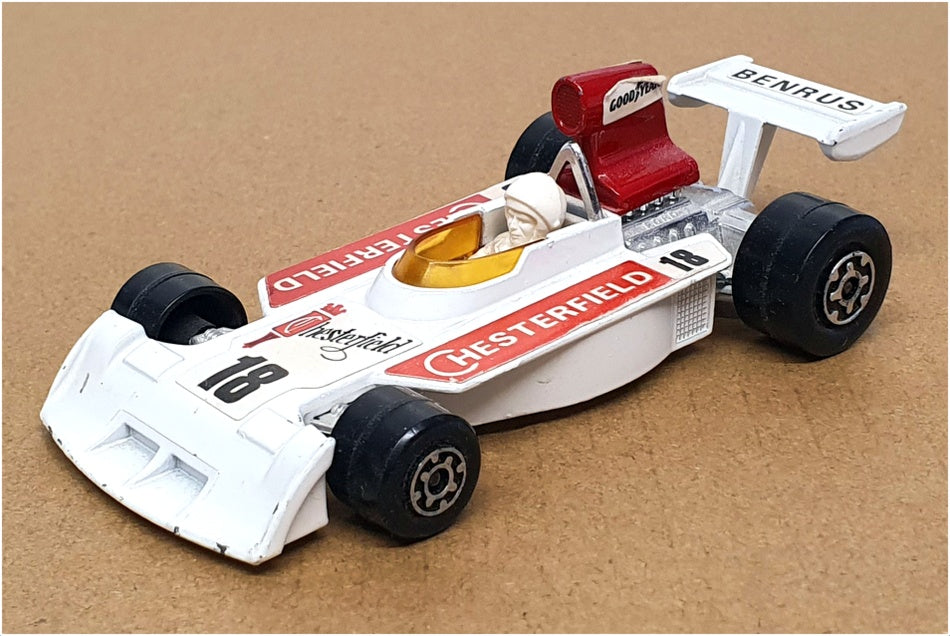 Matchbox 11cm Long Original Diecast  K-44 - F1 Surtees TS16 #18 - White/Red