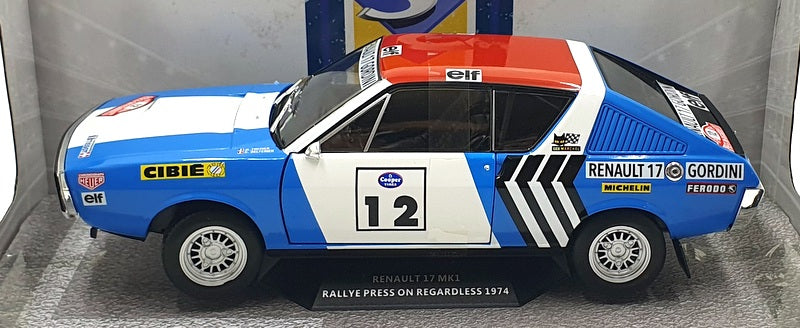 Solido 1/18 Scale Diecast S1803703 - 1974 Renault 17 MK1 #12 Rally PoR 1974