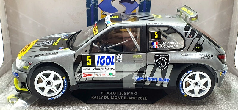 Solido 1/18 Scale Diecast S1808302 Peugeot 306 Maxi Mont Blanc 2021 #5 Delecour