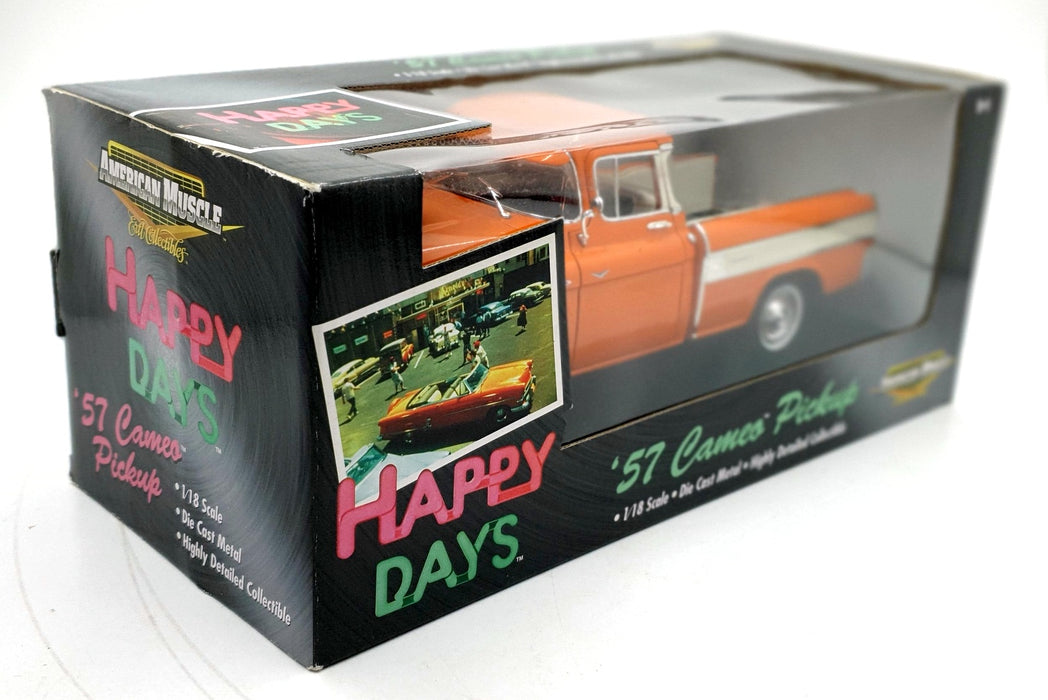 Ertl 1/18 Scale Diecast 36603 - '57 Cameo Pickup Happy Days - Orange/White