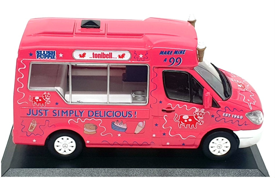 Oxford Diecast 1/43 Scale 43WM009 - Mercedes Whitby Ice Cream Van - Dk Pink
