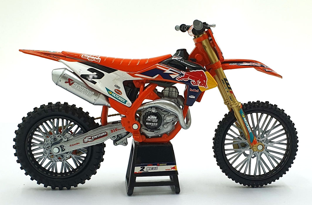 New Ray 1/12 Scale Diecast 58353 - KTM 450 SX-F #2 Motorbike - Cooper Webb