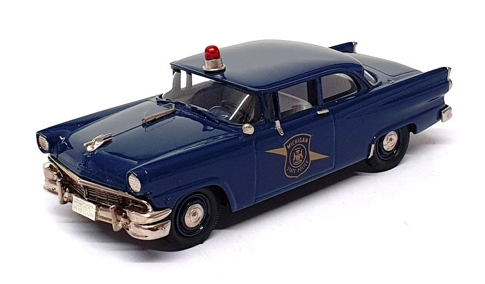 Brooklin 1/43 Scale BRK23AA - 1956 Ford Mainline 2Dr Michigan State Police Blue