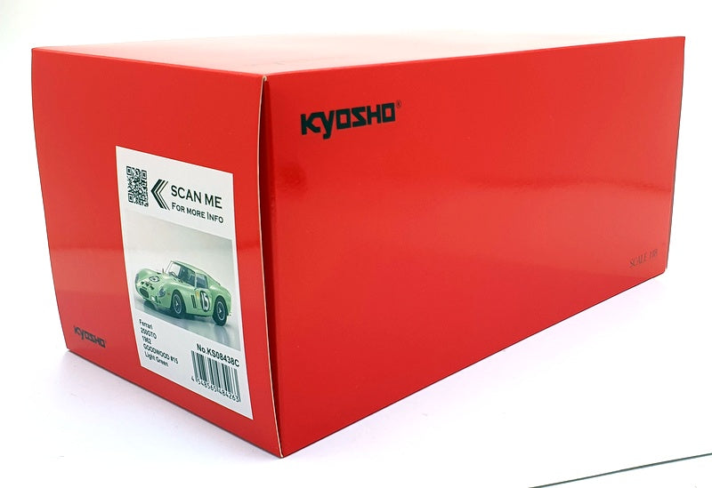Kyosho 1/18 Scale KS08438C - Ferrari 250GTO #15 Goodwood 1962 - Light Green
