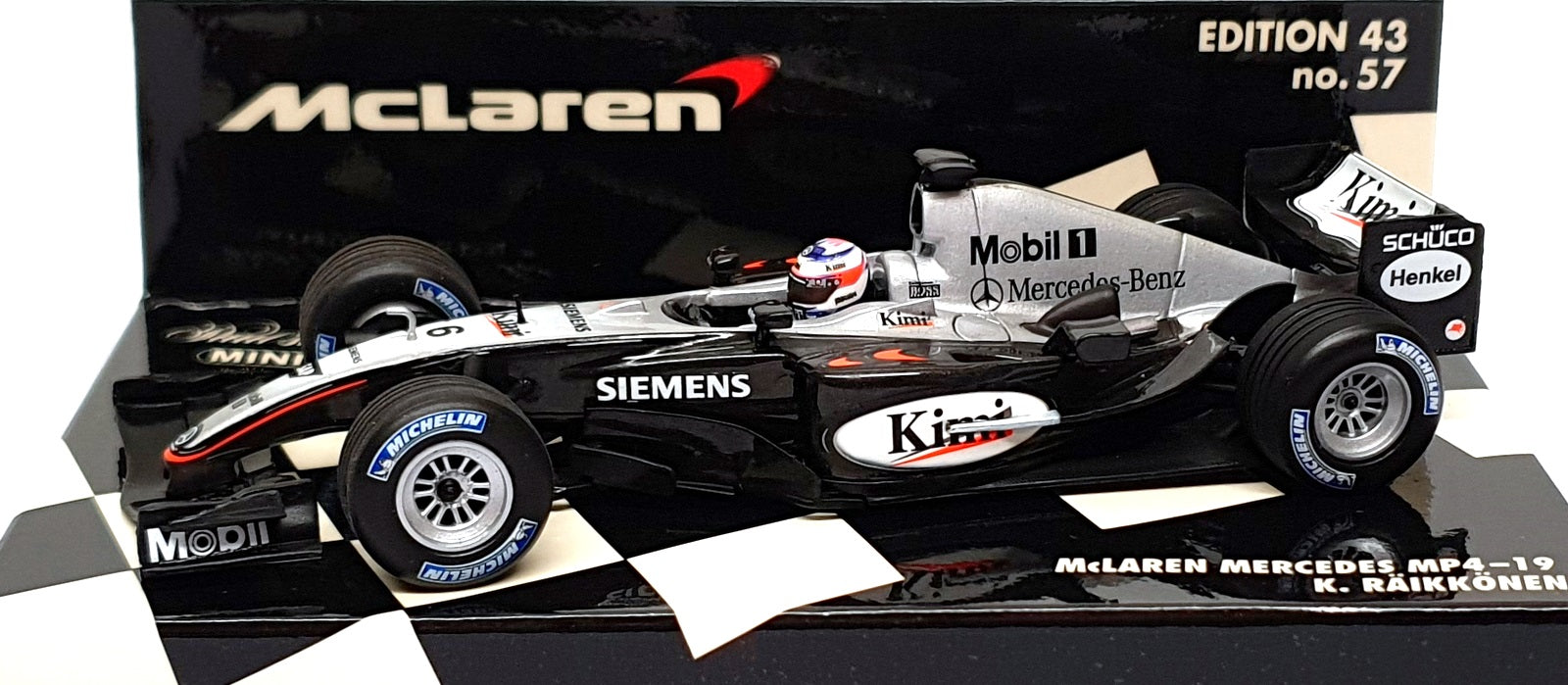 Minichamps 1/43 Scale 530 044306 - F1 McLaren Mercedes MP4-19 K. Raikkonen