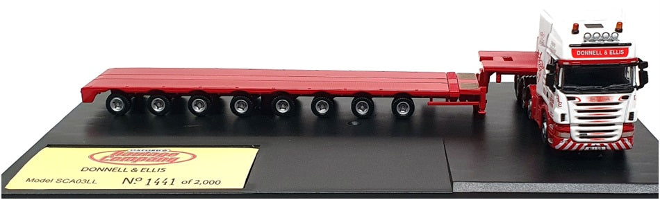 Oxford Diecast 1/76 Scale SCA03LL - Scania R Series Low Loader "Donnell & Ellis"