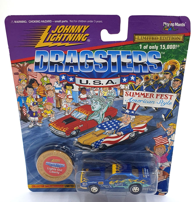 Johnny Lightning 1/64 Scale 323-11 Dragsters USA Lights Out Liberty - Blue