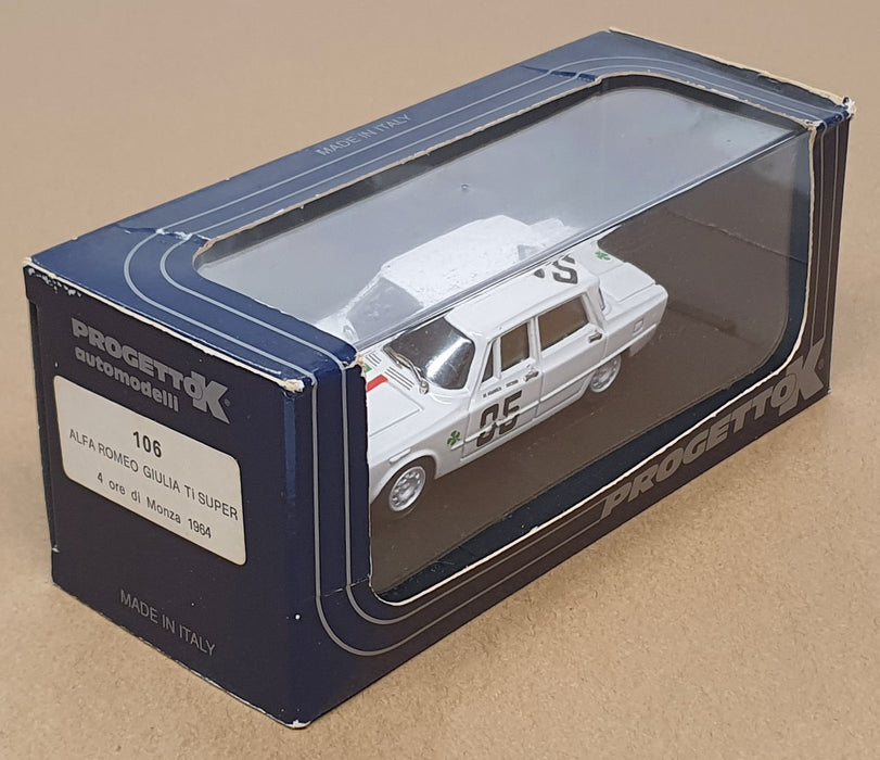 ProgettoK 1/43 Scale 106 - Alfa Romeo Giula Ti Super #85 Monza 1964