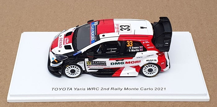 Spark 1/43 Scale S6583 - Toyota Yaris WRC #33 2nd Monte Carlo Rally 2021