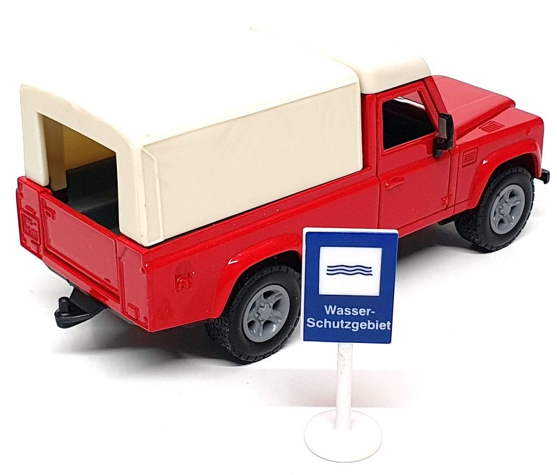 Siku 1/32 Scale 2561 - Land Rover Defender Pick-Up Truck - Red/White