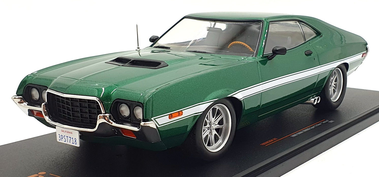 IXO 1/18 Scale 18CMC264.22 - 1972 Ford Grand Torino Sport 2-Door - Met. Green