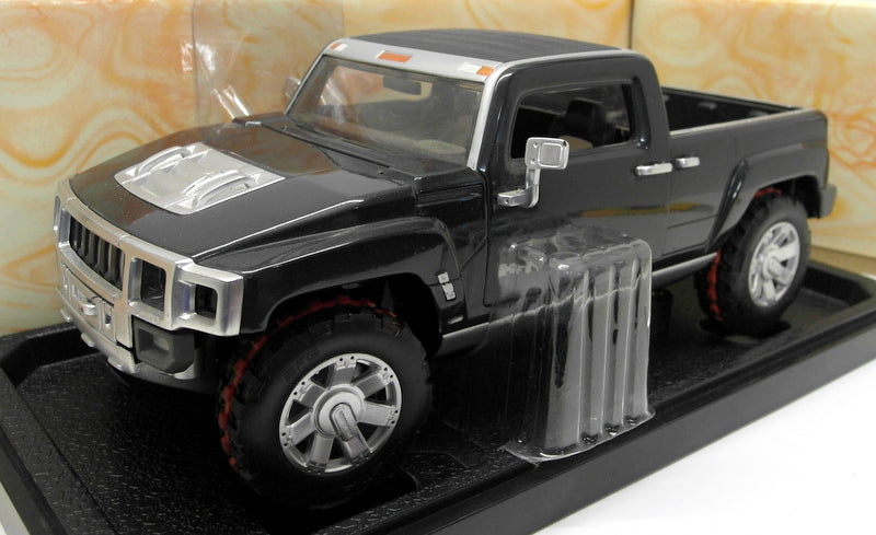 Hot Wheels 1/18 Scale Diecast G7221 Hummer H3T Pick-up Black Model Car