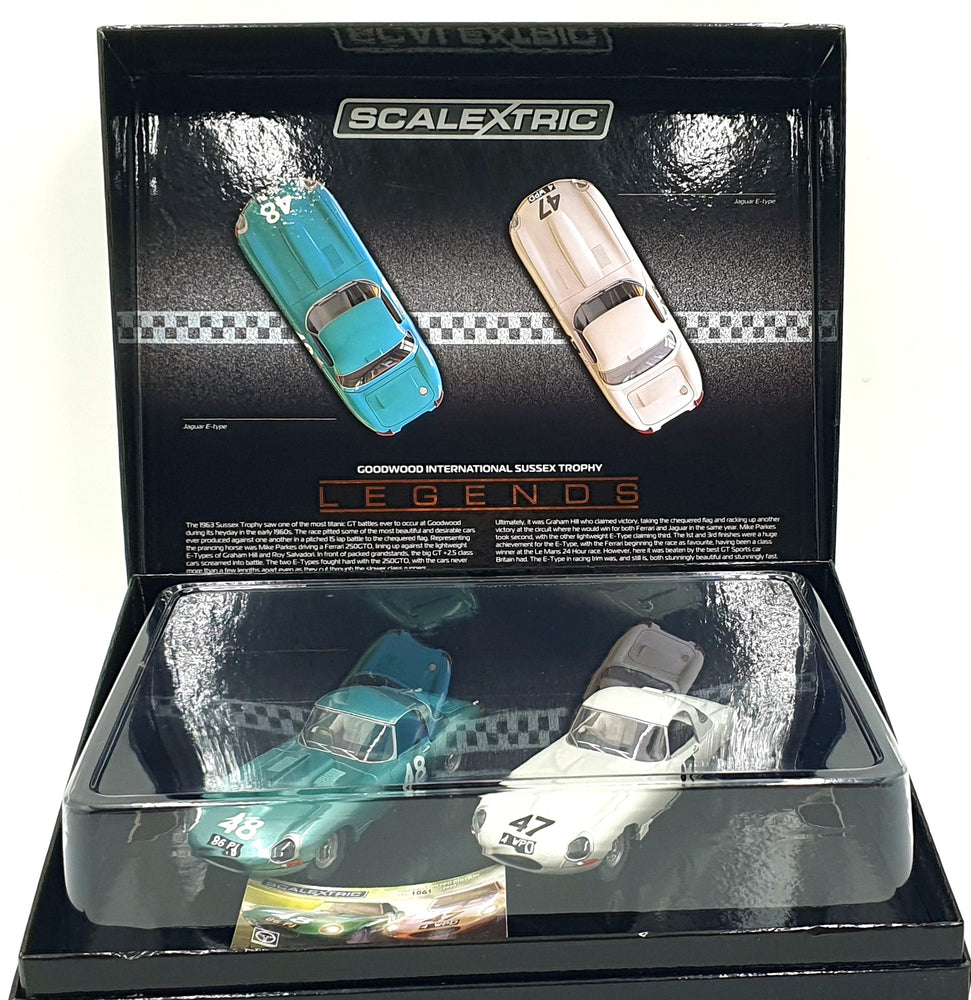 Scalextric 1/32 Scale C3898A - Goodwood Sussex Trophy Twin Pack Jaguar E-Type